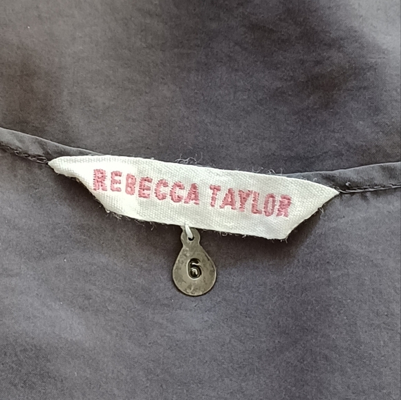 Rebecca Taylor Silk Beaded Neck Boho Tunic Blouse - Picture 14 of 15